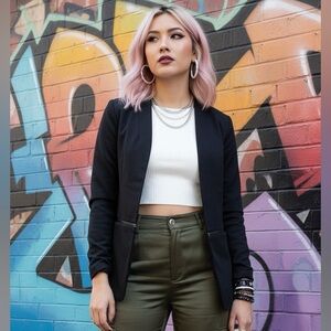 NEW Convertible Lightweight Black Zip Off Jacket